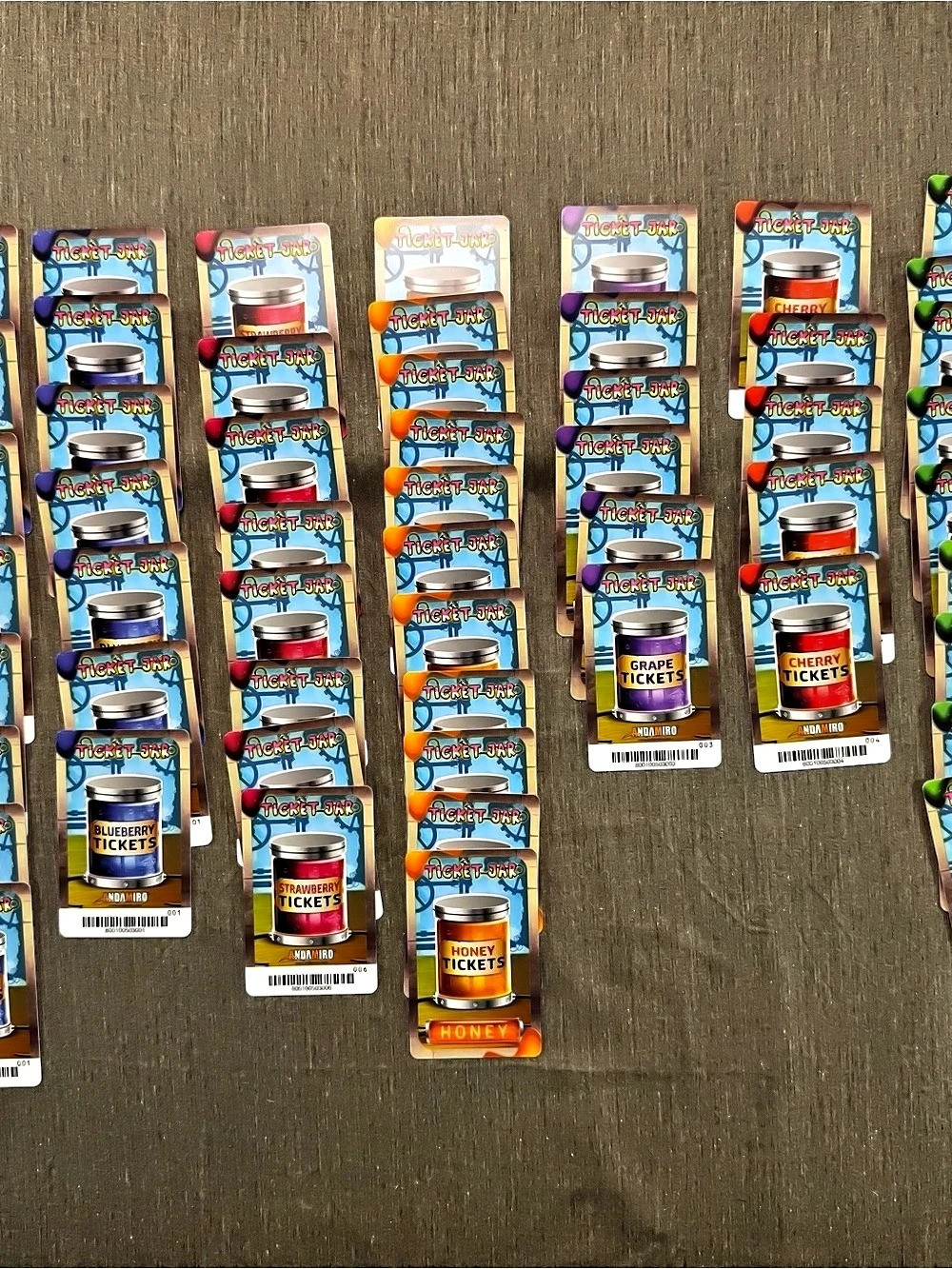 Bulk Lot 57 Minions Jelly Lab Cards Arcade Strawberry Mint Honey Cherry Grape